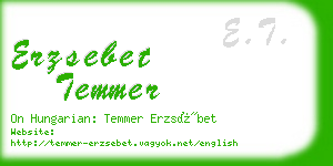 erzsebet temmer business card